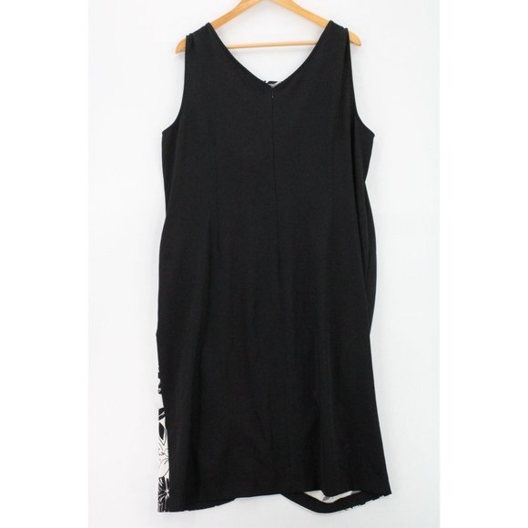 Maya Brooke Dress Womens Black Casual Floral Pattern Sleeveless Size 18W - Picture 6 of 8